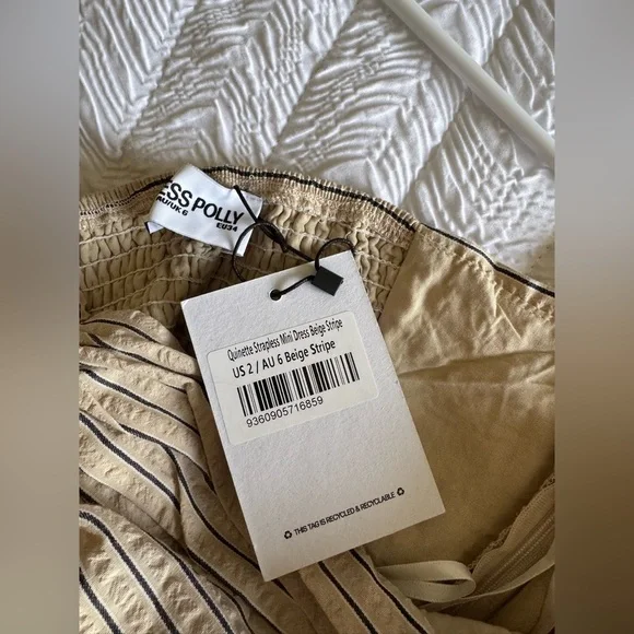 Princess Polly Quinette Strapless Bubble Dress Sz 2 or 34 EU - Picture 7 of 9